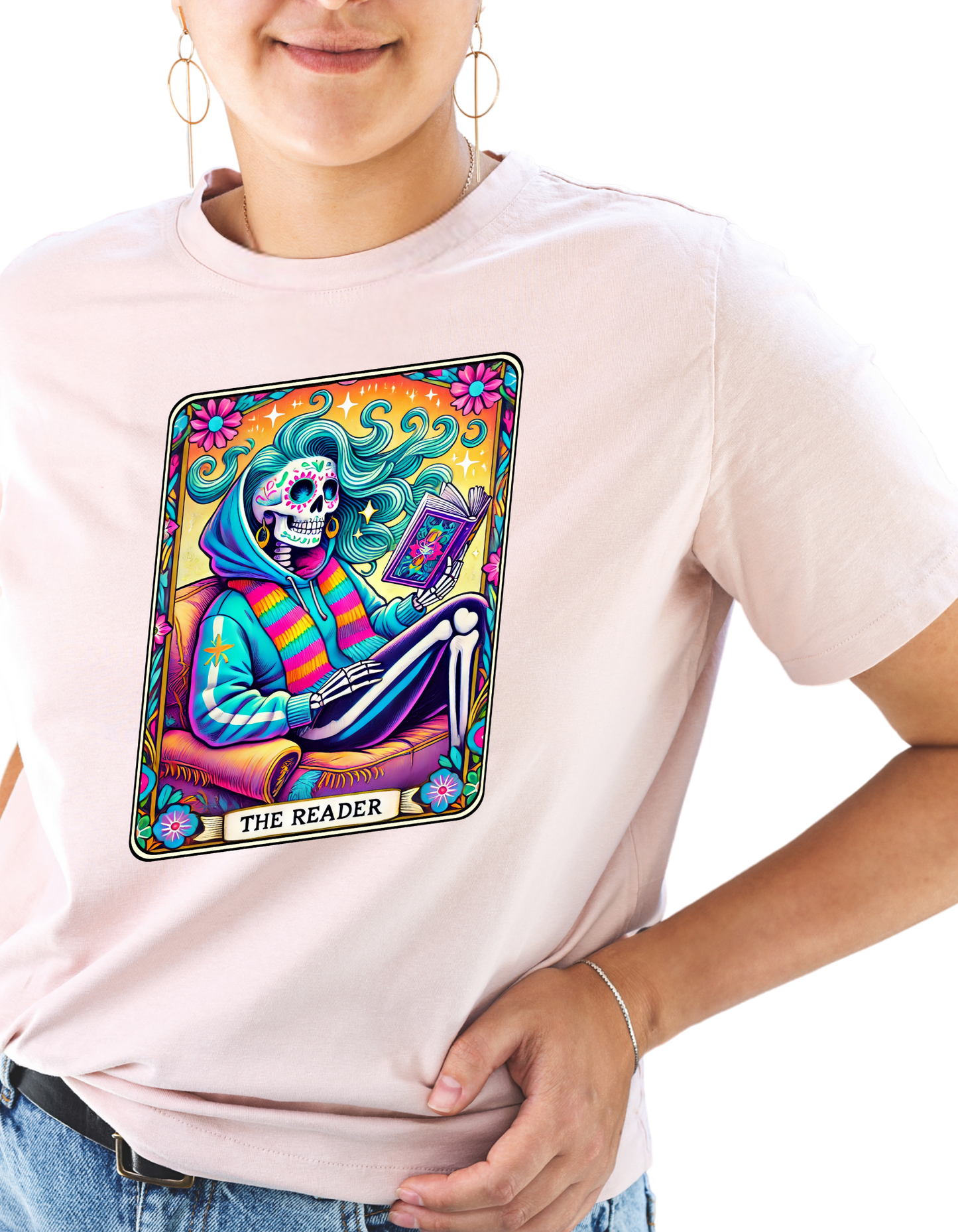 The Reader Skeleton – Cosy Hoodie Edition | Gothic Book Lover T-Shirt