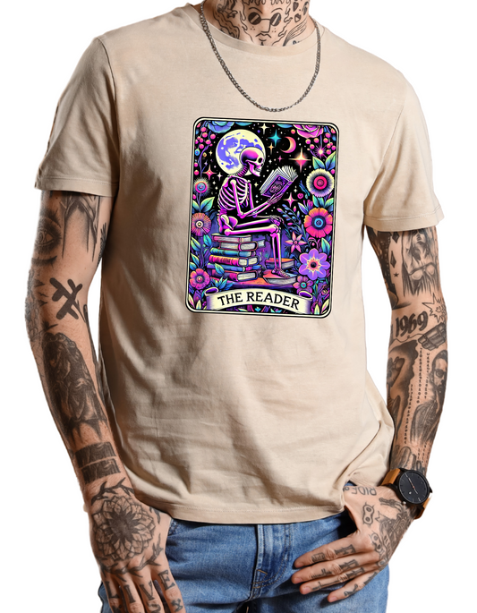 The Reader Moonlight Edition – Skeleton Book Lover T-Shirt