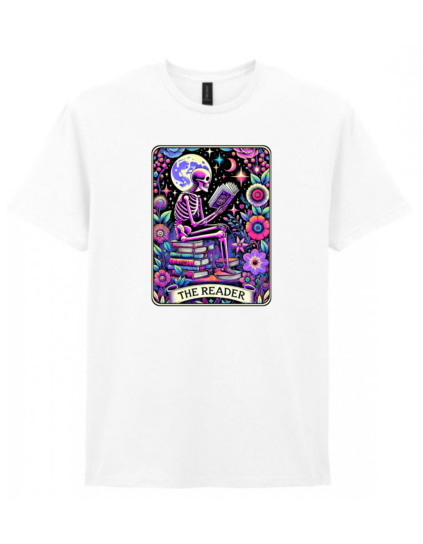 The Reader Moonlight Edition – Skeleton Book Lover T-Shirt