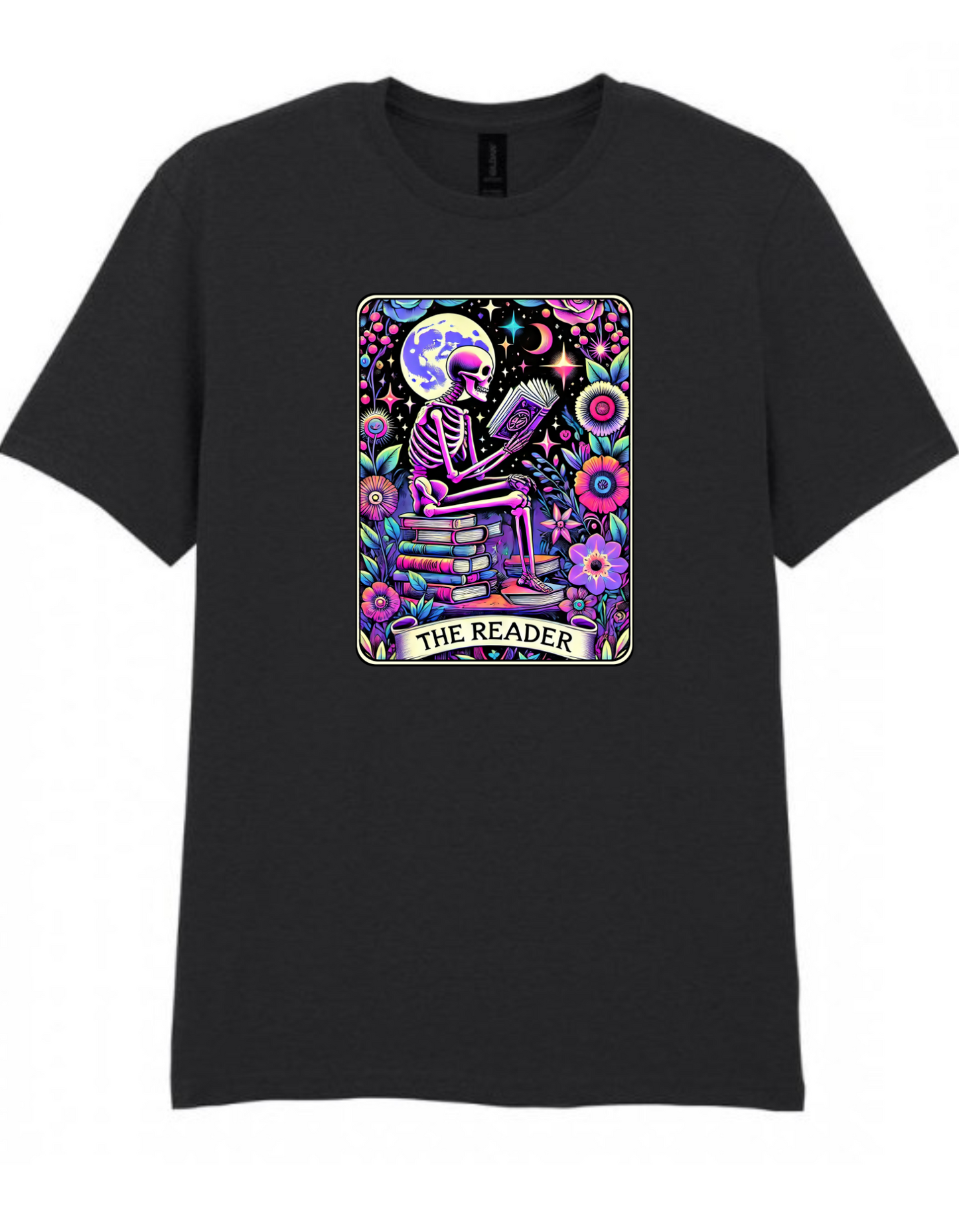 The Reader Moonlight Edition – Skeleton Book Lover T-Shirt