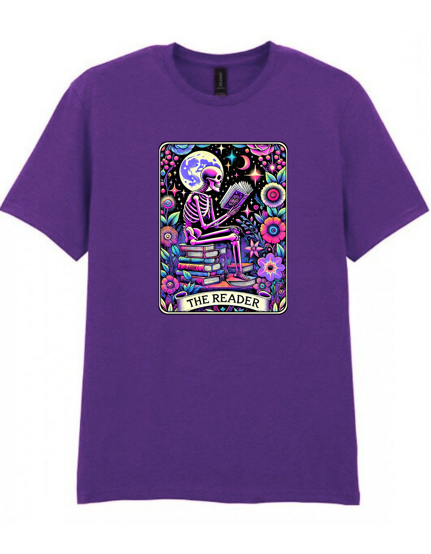 The Reader Moonlight Edition – Skeleton Book Lover T-Shirt