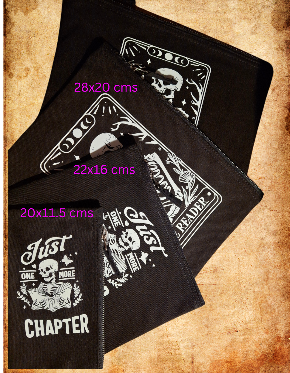 "Booktrovert" Canvas Zip Pouch – Fictional Friends Club Accessory Bag for Introverted Readers