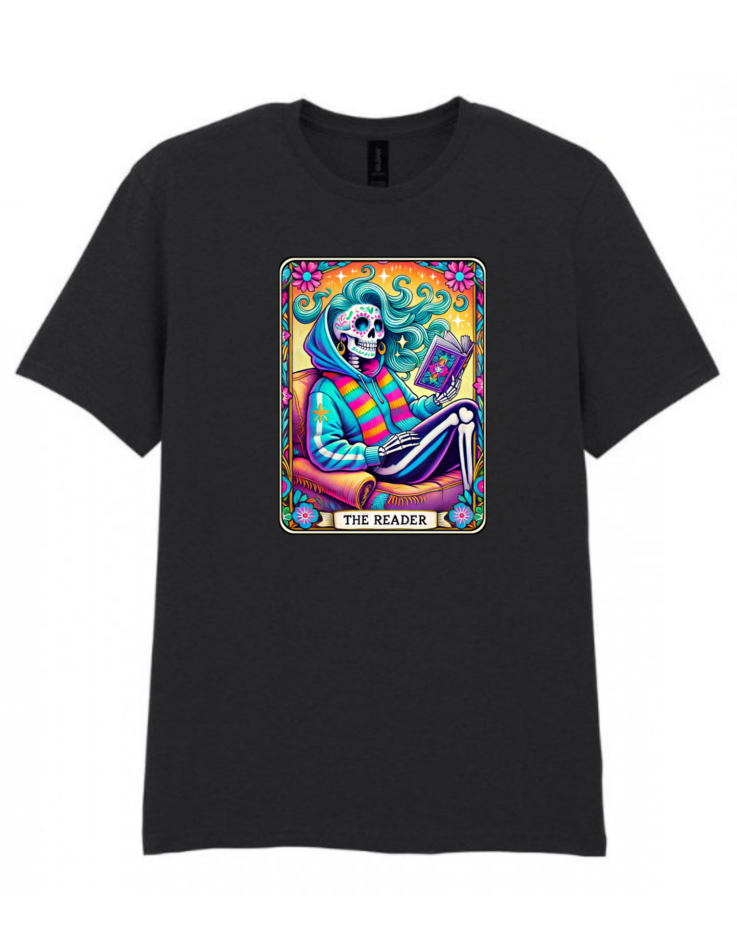 The Reader Skeleton – Cosy Hoodie Edition | Gothic Book Lover T-Shirt