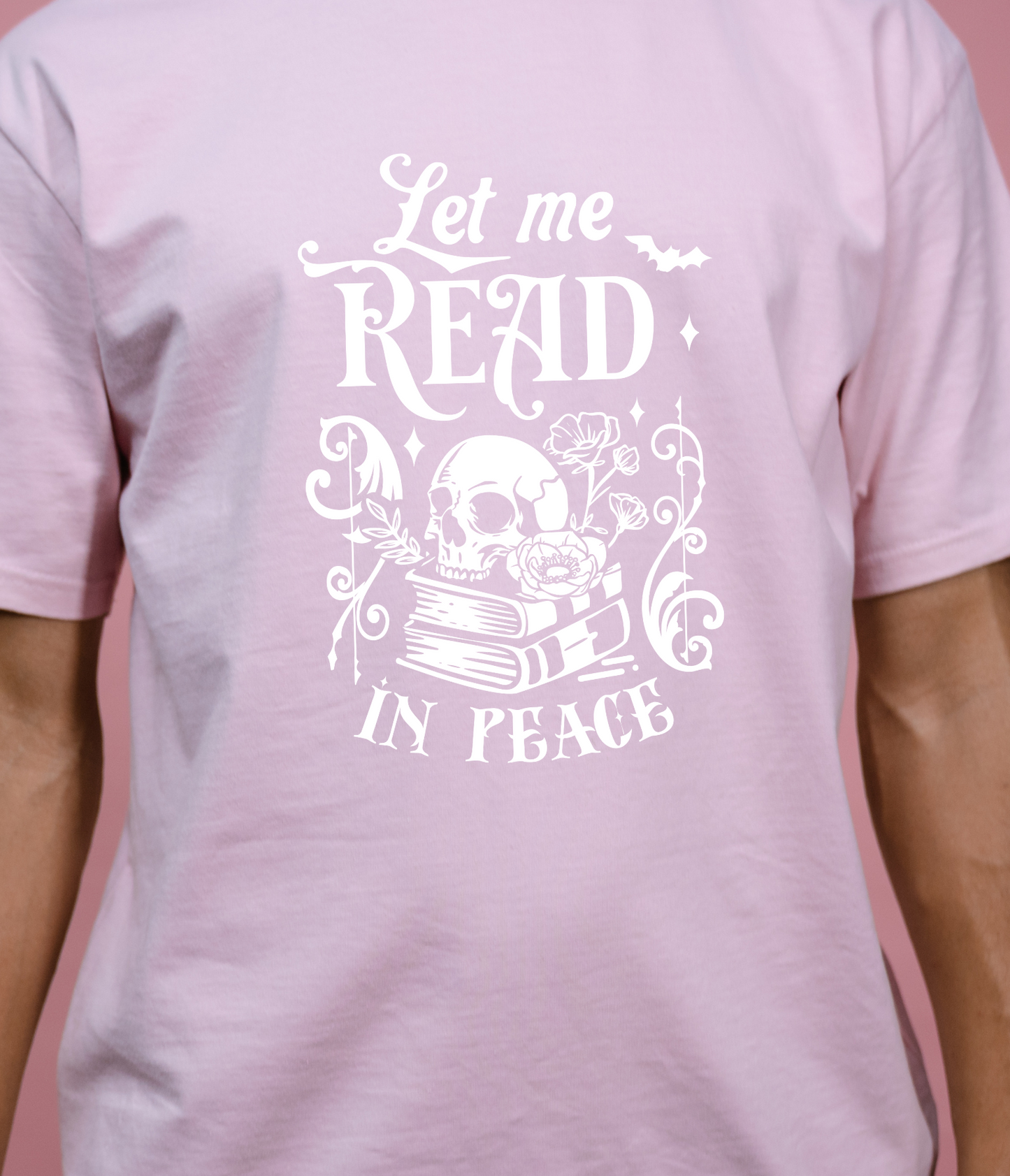 Let Me Read in Peace Tee – Gothic Book Lover Shirt