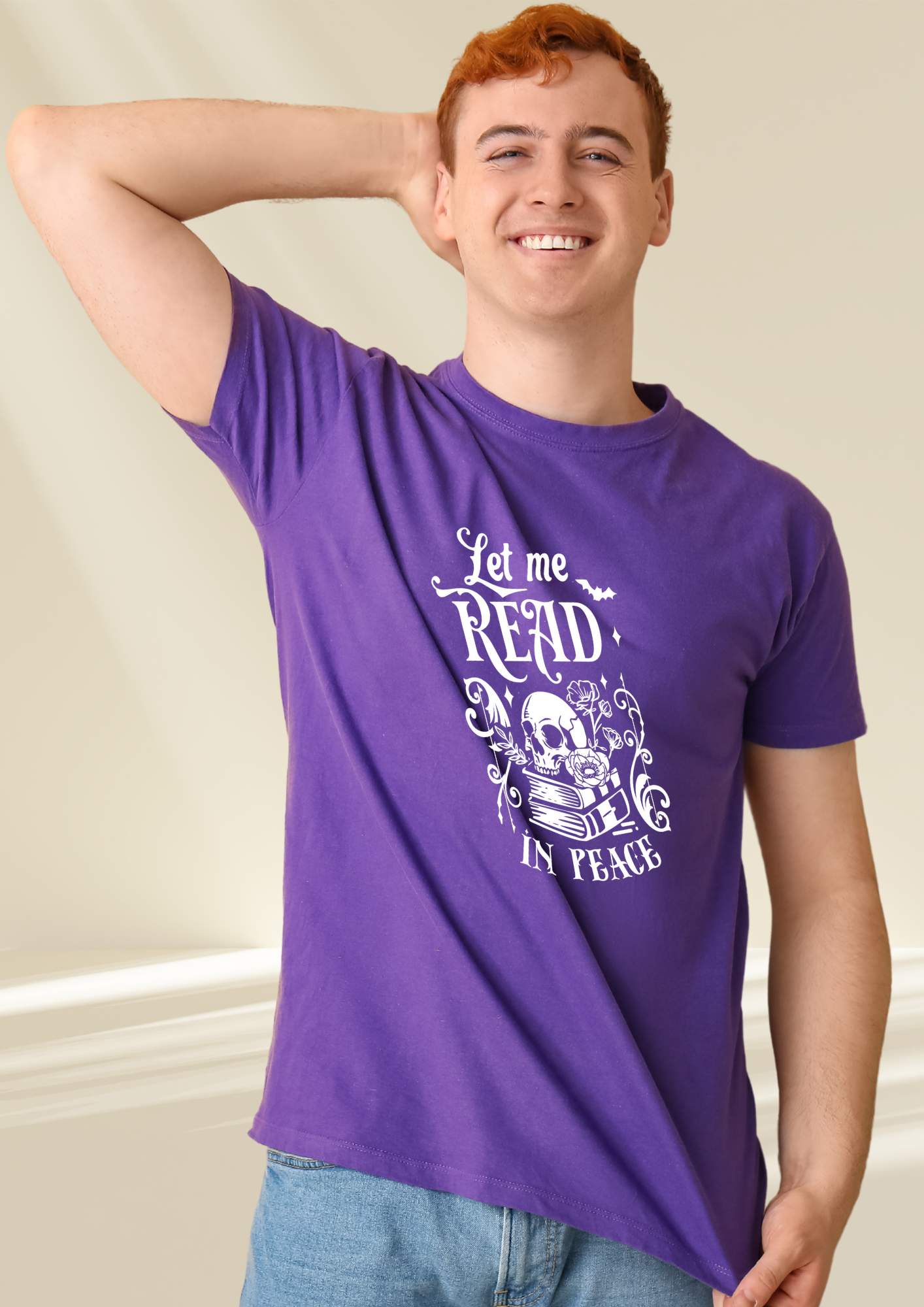 Let Me Read in Peace Tee – Gothic Book Lover Shirt