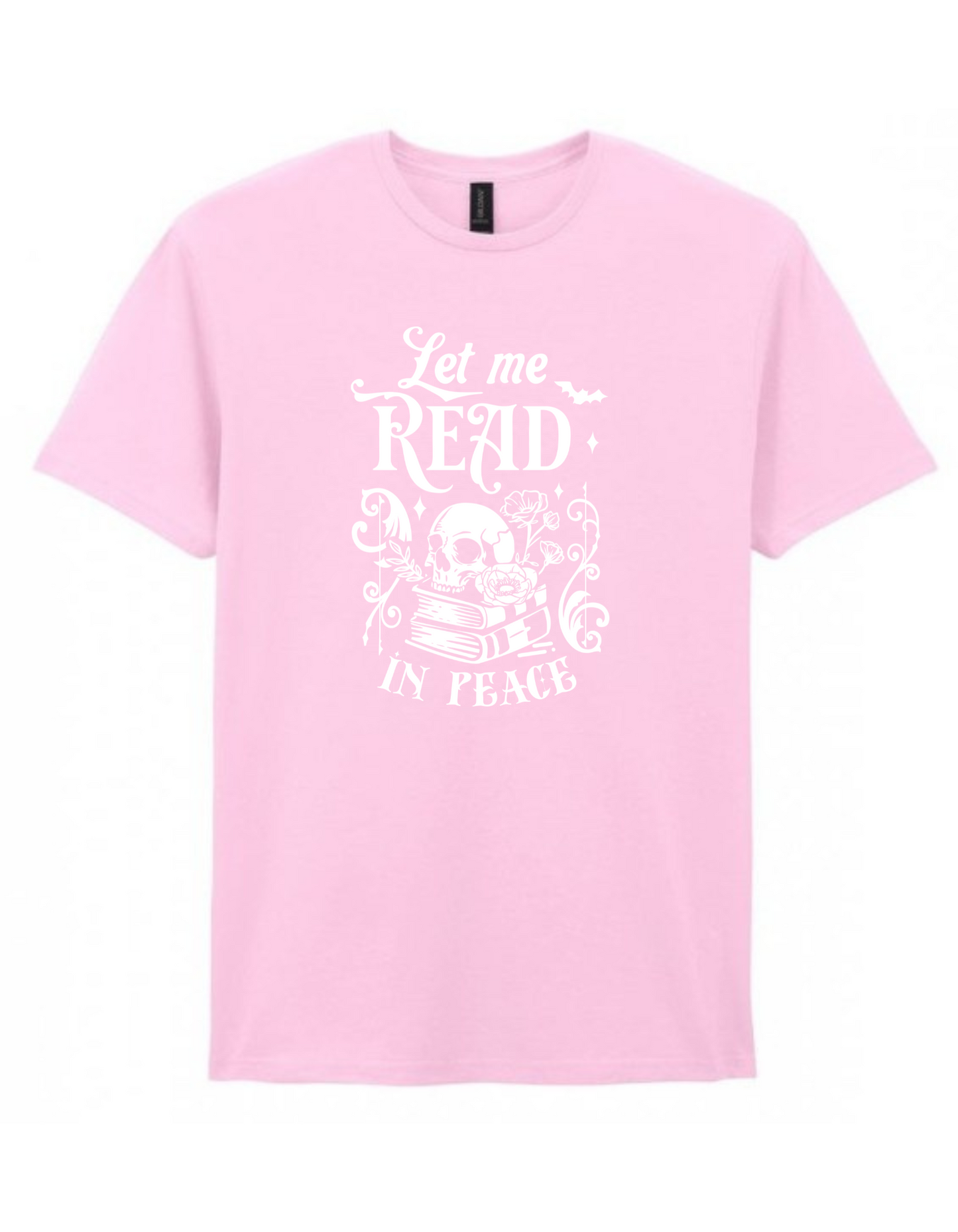 Let Me Read in Peace Tee – Gothic Book Lover Shirt