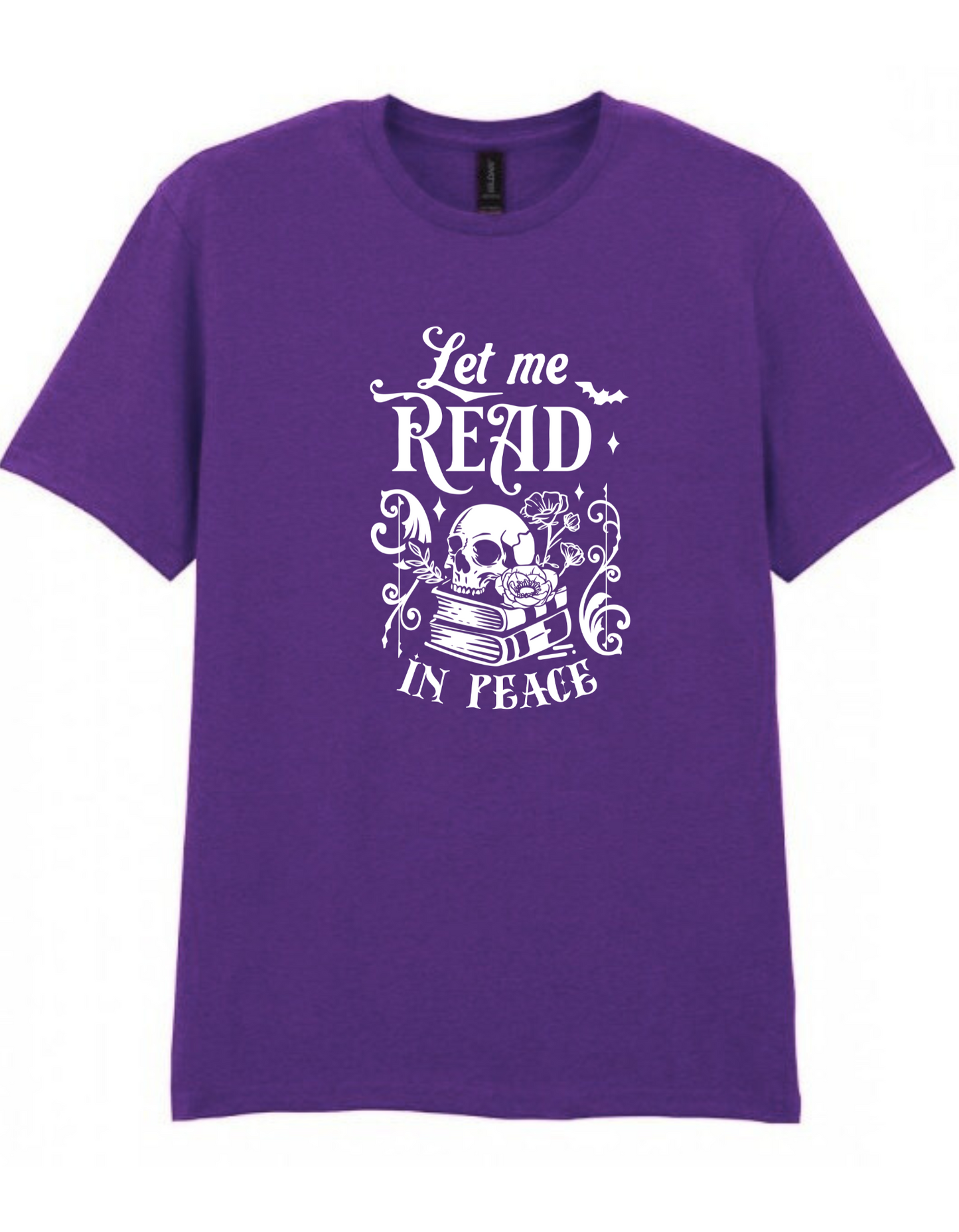 Let Me Read in Peace Tee – Gothic Book Lover Shirt