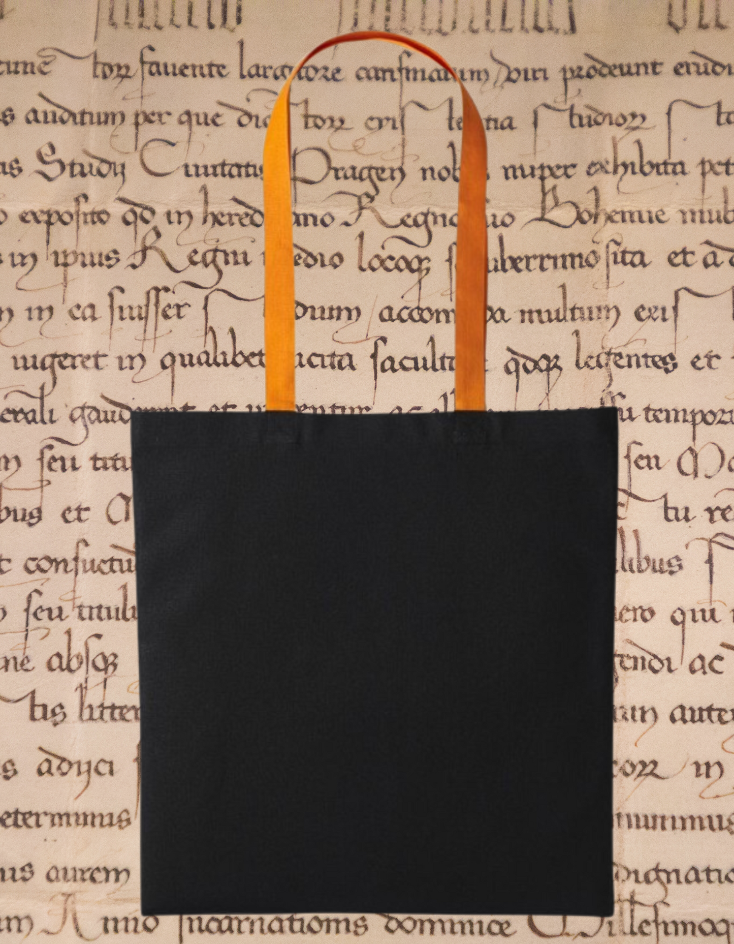 Let Me Read in Peace Tote Bag β Gothic Book Tote with Skull Design β Bookish Gift for Readers β Dark Academia Eco Cotton Bag β Black & Orange Handles