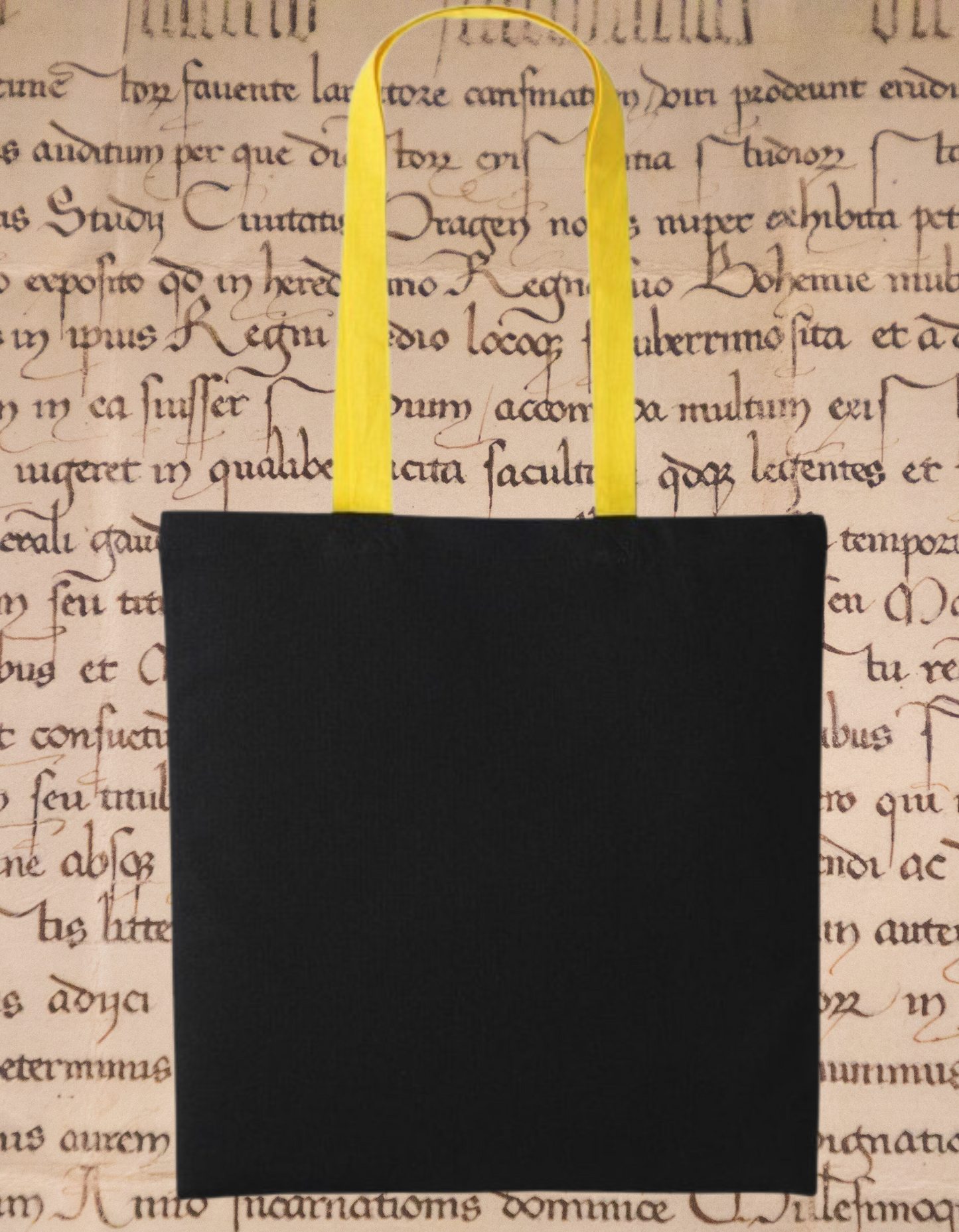 Emotionally Attached to Fictional Dragons Tote Bag – Fantasy Book Lover Gift – Dragon Reading Tote – Eco Book Bag – Cotton Bookish Tote black yellow