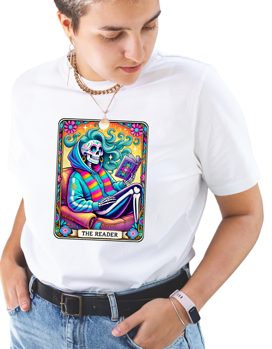 The Reader Skeleton – Cosy Hoodie Edition | Gothic Book Lover T-Shirt