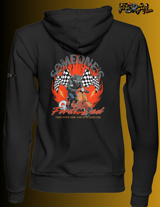 Someone’s Feral Flame's Dad Hoodie – Funny Werewolf Scooter Graphic Hoodie | Feral Flames collection