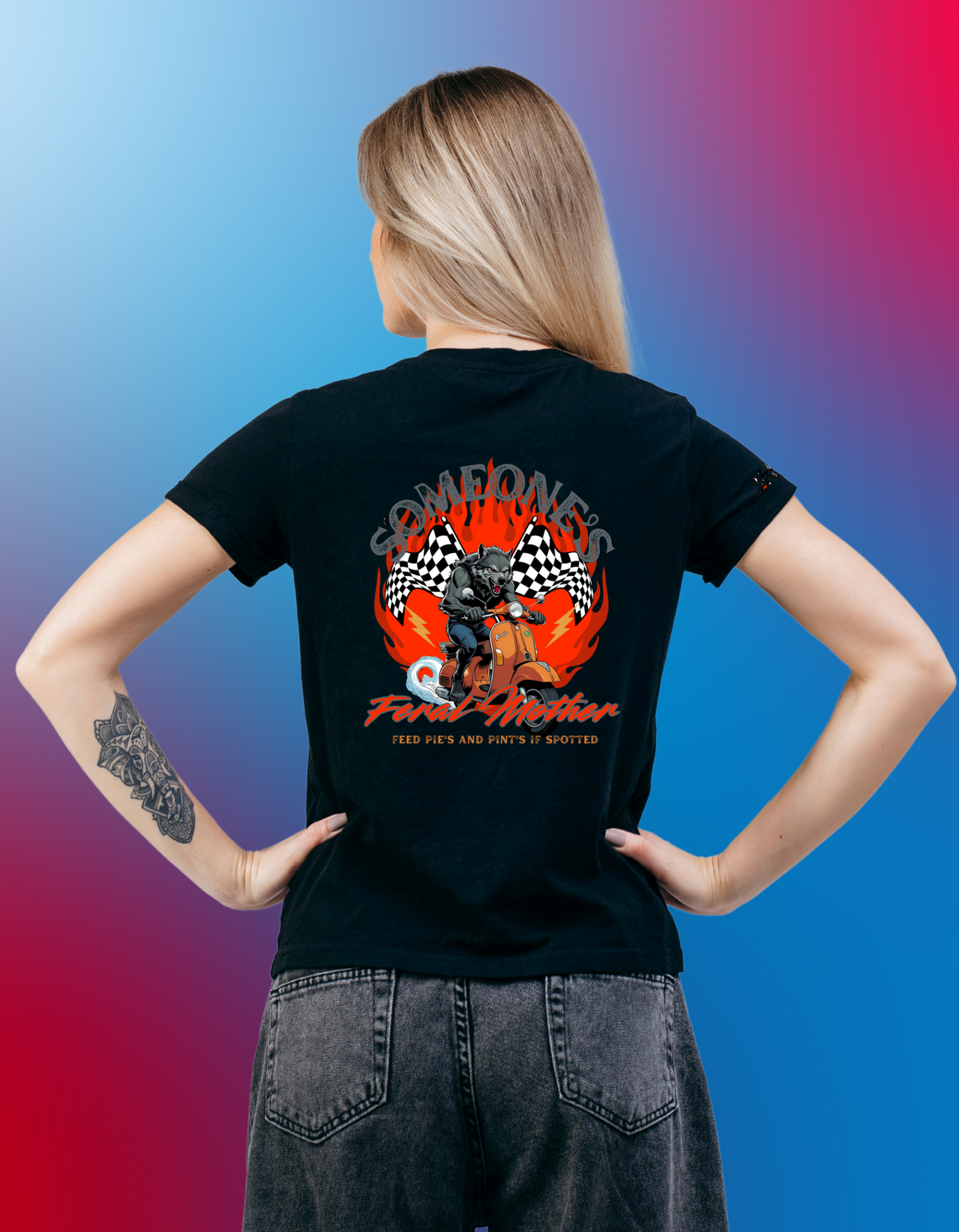 Someone’s Feral Flame's Dad/Mother T shirt – Funny Werewolf Scooter Graphic T shirt| Feral Flames collection