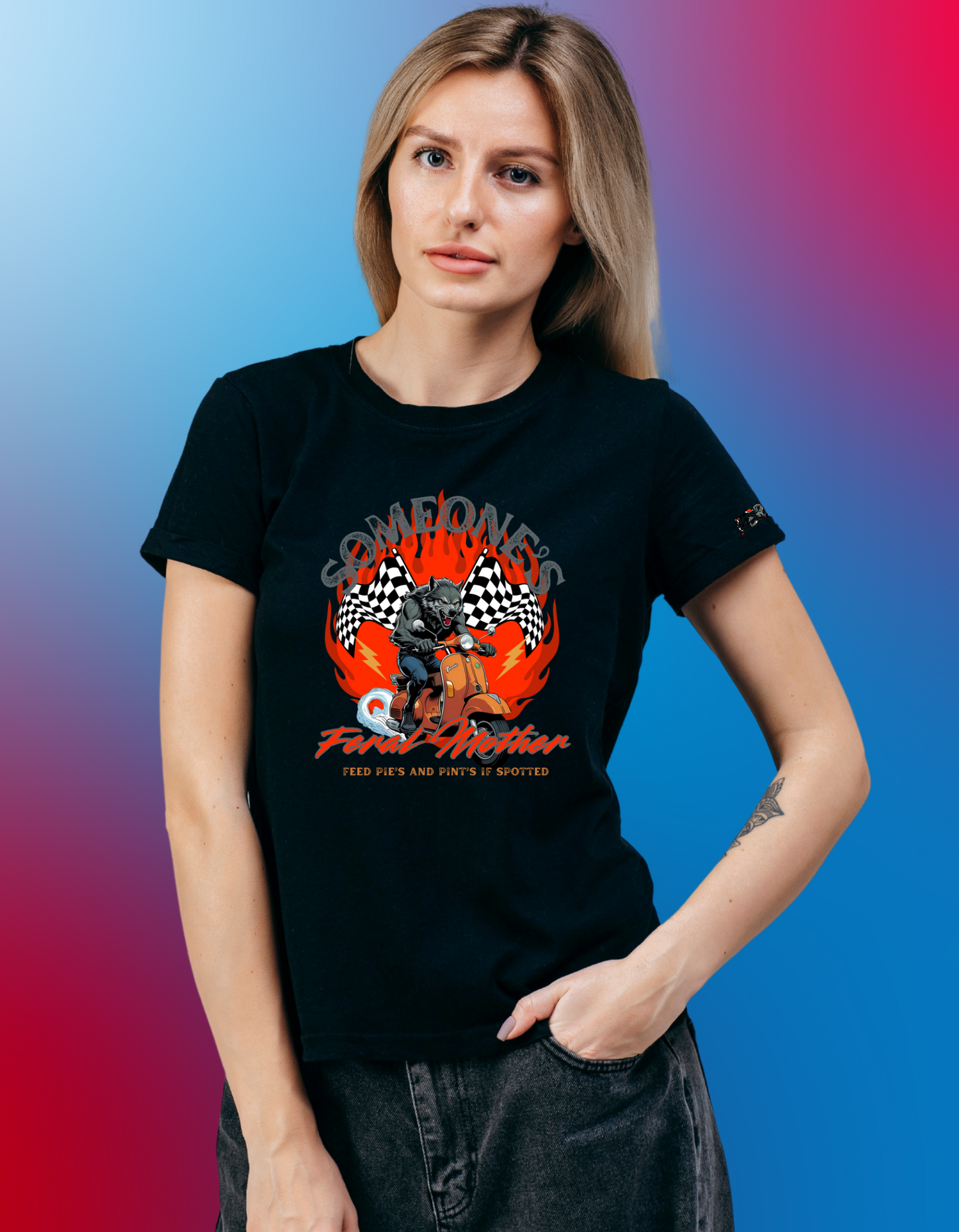 Someone’s Feral Flame's Dad/Mother T shirt – Funny Werewolf Scooter Graphic T shirt| Feral Flames collection