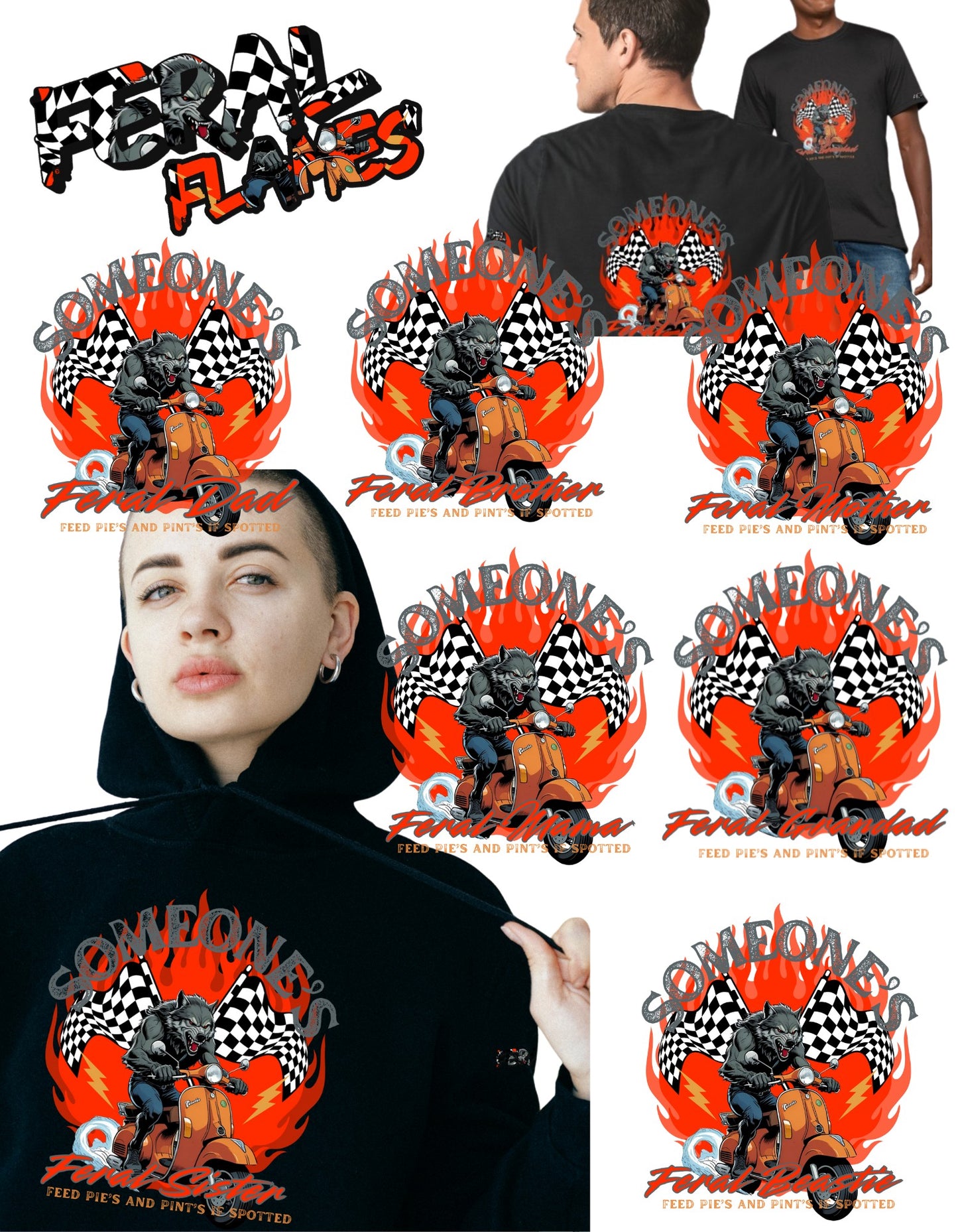 Someone’s Feral Flame's Dad/Mother T shirt – Funny Werewolf Scooter Graphic T shirt| Feral Flames collection